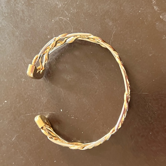 Lia Sophia Two-toned Gold and Silver Bangle - Picture 2 of 4